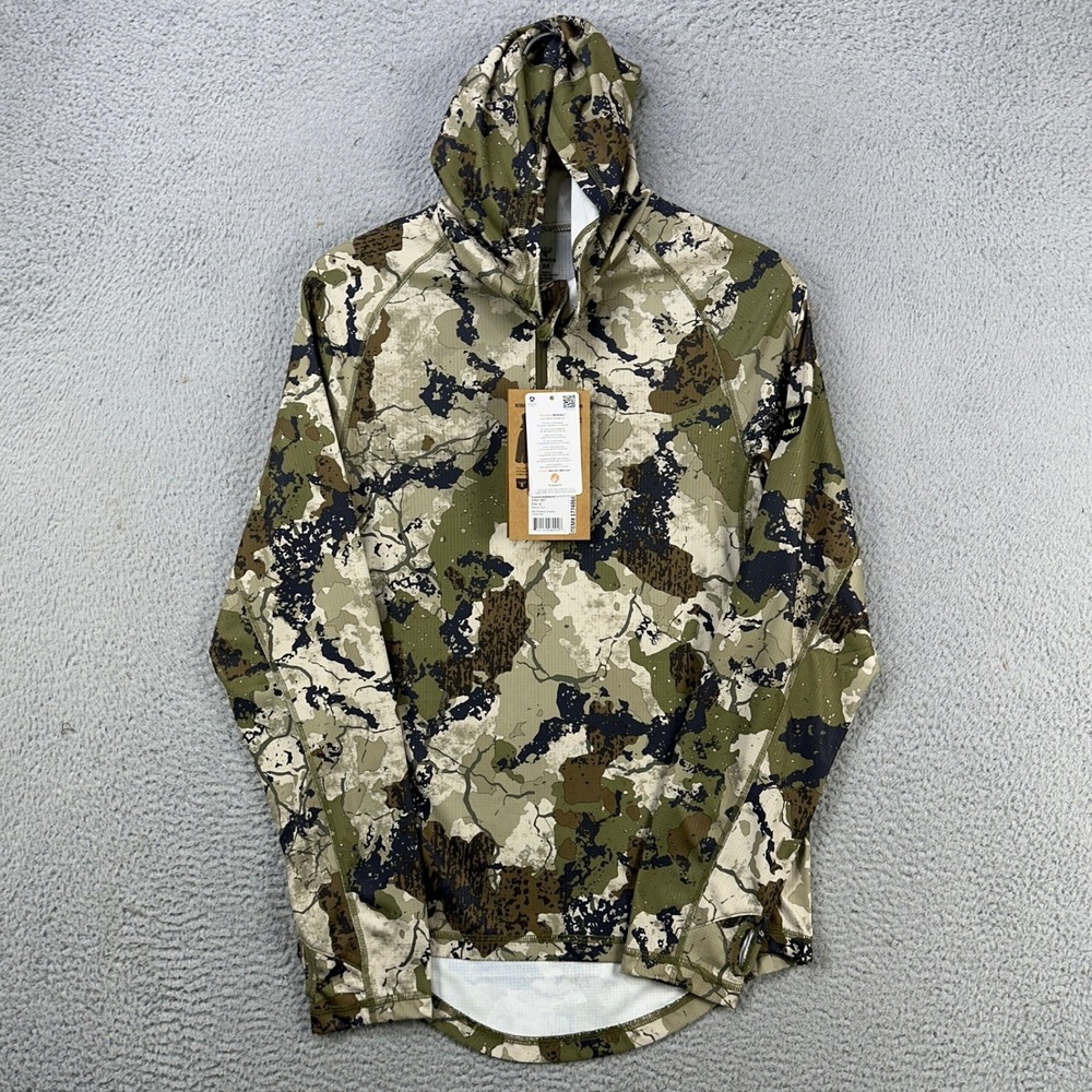 Kings XKG Elevation Shirt Hoodie Men Medium Green Camo Quarter Zip Baselayer NEW